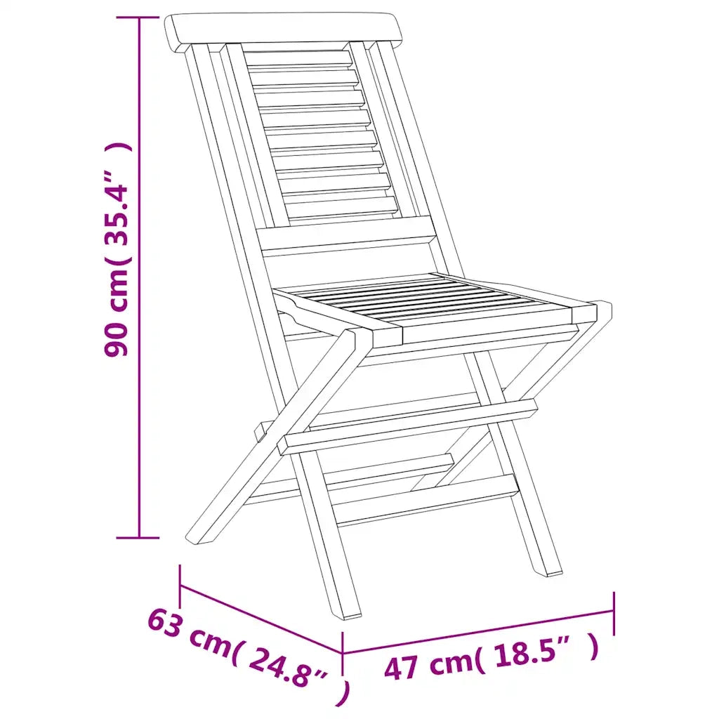 Set da Pranzo per Giardino 5 pz in Legno Massello di Teak 3155034