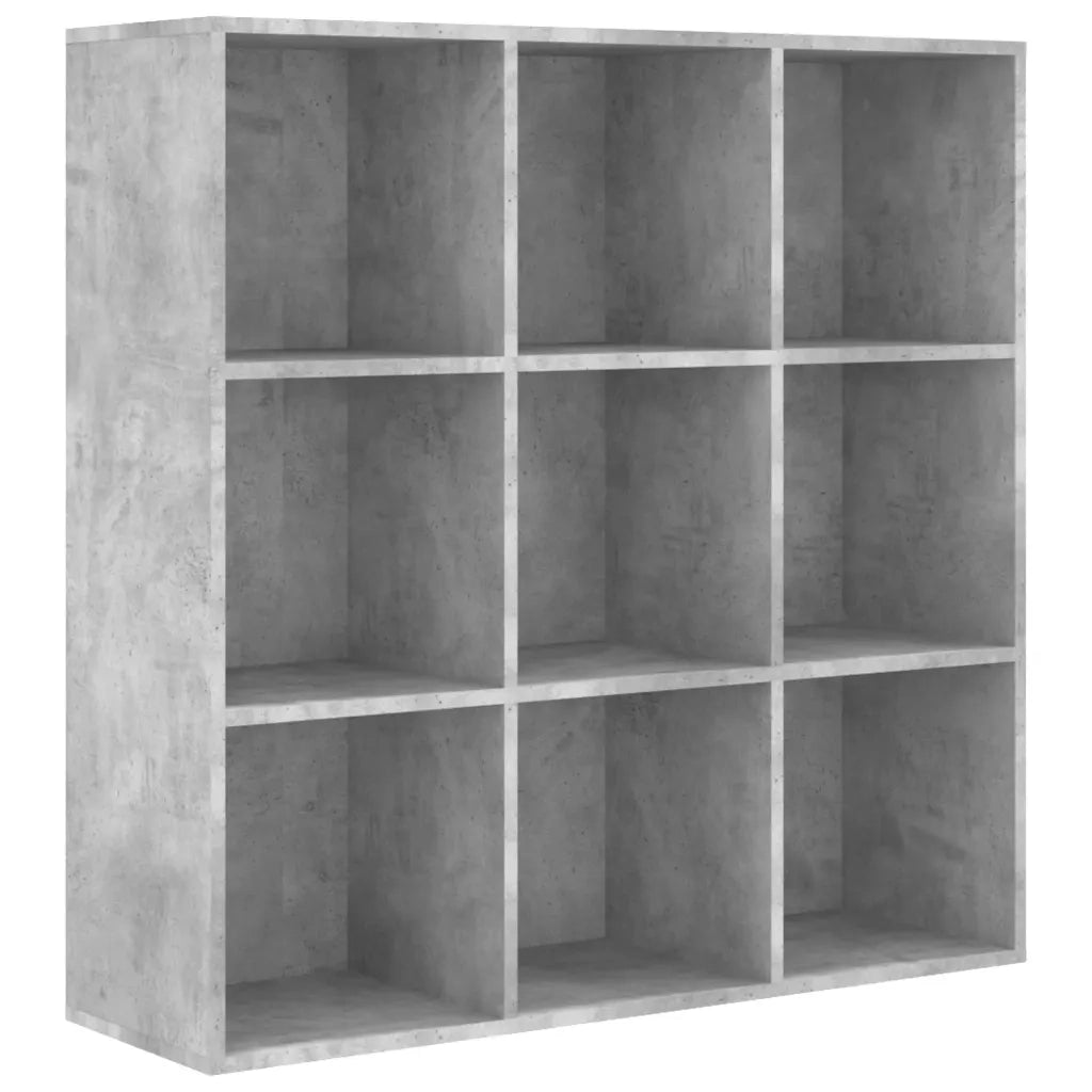 Libreria-Scaffale per Libri-Mobile di Stoccaggio Grigio Cemento 98x29x97,5 cm in Legno Multistrato