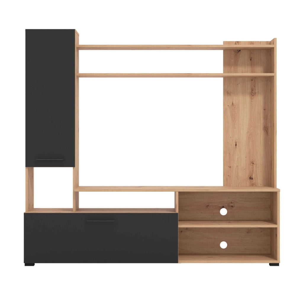 parete attrezzata soggiorno due ante moderna cm 168 5x35x157 h - LULU