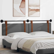 Testiera sospesa Con luce LED Grigio Scuro PU Antico