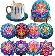 8 supporti per fiori con astuccio - per bicchieri, calici da vino, vasi - regalo di Natale pittura per diamanti