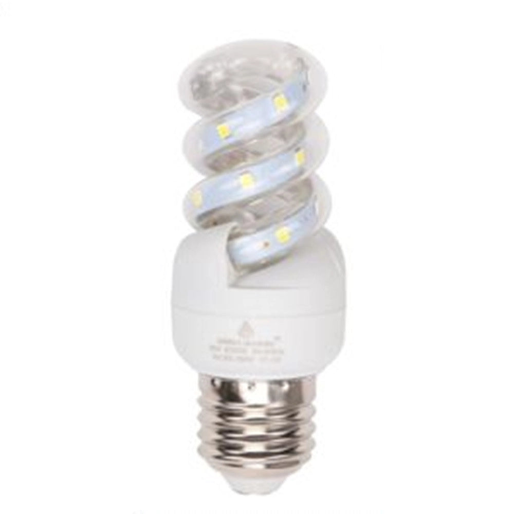 Trade Shop - Lampadina Led E27 9w 885lm Tortiglione Vortice Spirale Luce Fredda Naturale Calda - -bianco Freddo      -