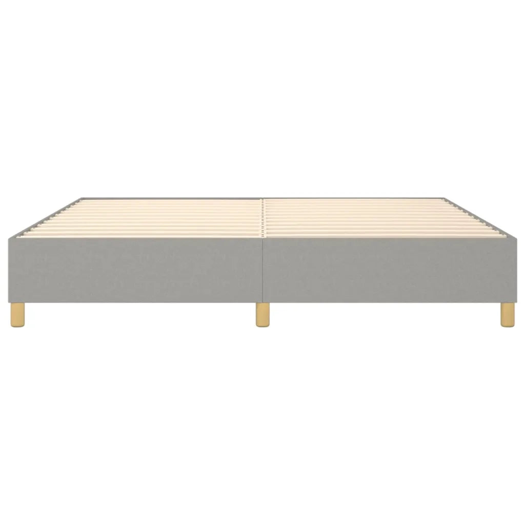 Struttura Letto a Rete a Molle-Giroletto Grigio Chiaro 200x200 cm Tessuto 888820