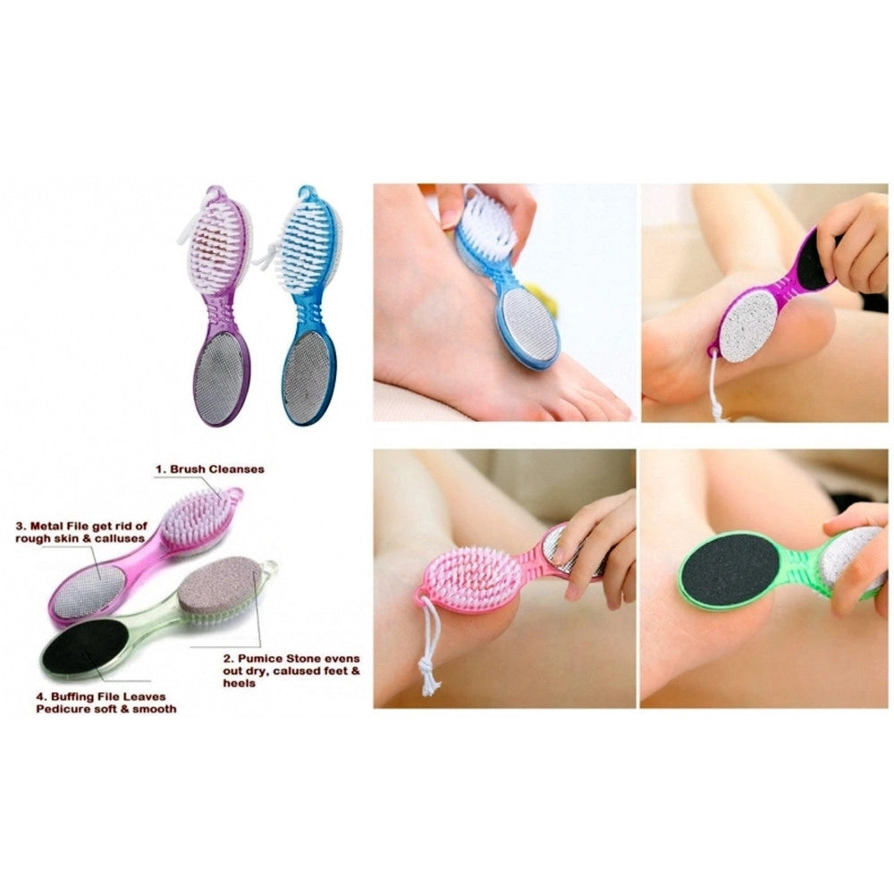 Trade Shop - Spazzola 4 Step Paddle Pedicure Pietra Pomice Lima Raschietto Rimuovi Callo Scrub -