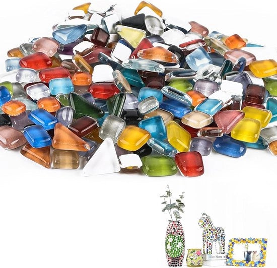 Tegole in Cristalli Miste - 400g per Hobbymanufatti, Decorazione Artigianale e Progetti Artistici, Ideali per Progetti Creativi e Decorazione Interna