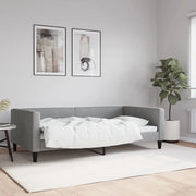 Letto da Giorno Grigio Chiaro 100x190 cm in Tessuto 353998