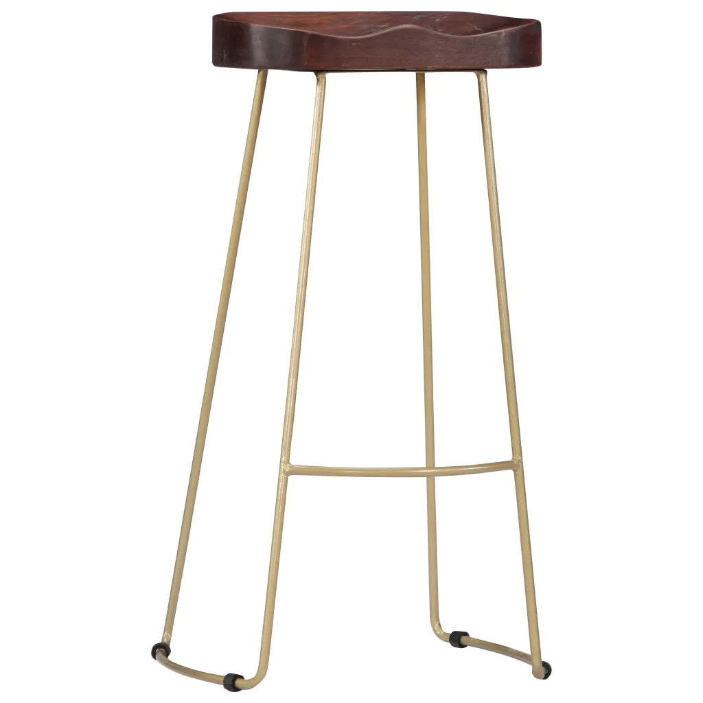 Sgabelli da Bar Gavin 2 pz Legno Massello di Mango cod mxl 73294