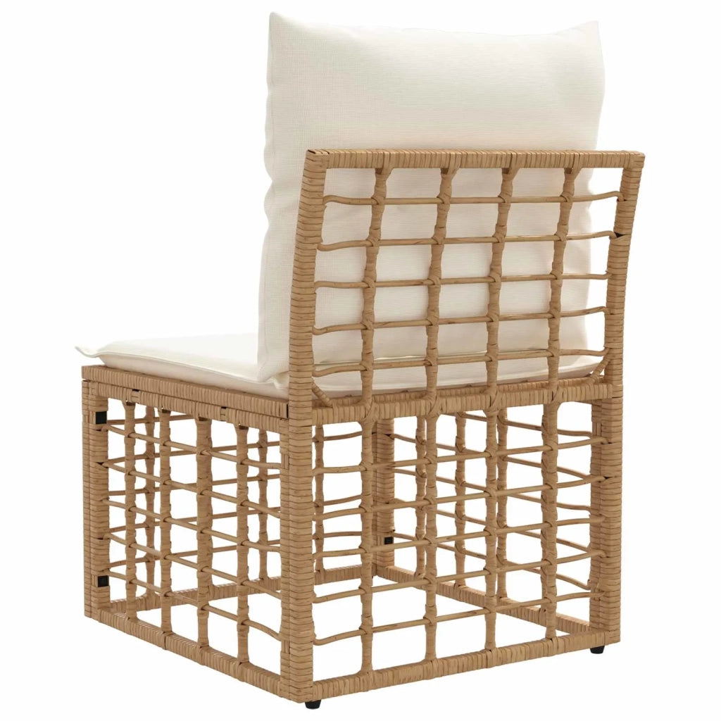 Modulo Divano da Esterno Senza Braccioli Naturale polyrattan 42026732