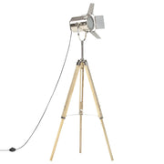 Lampada da Terra a Treppiede Legno Massello di Mango 140 cm 286116