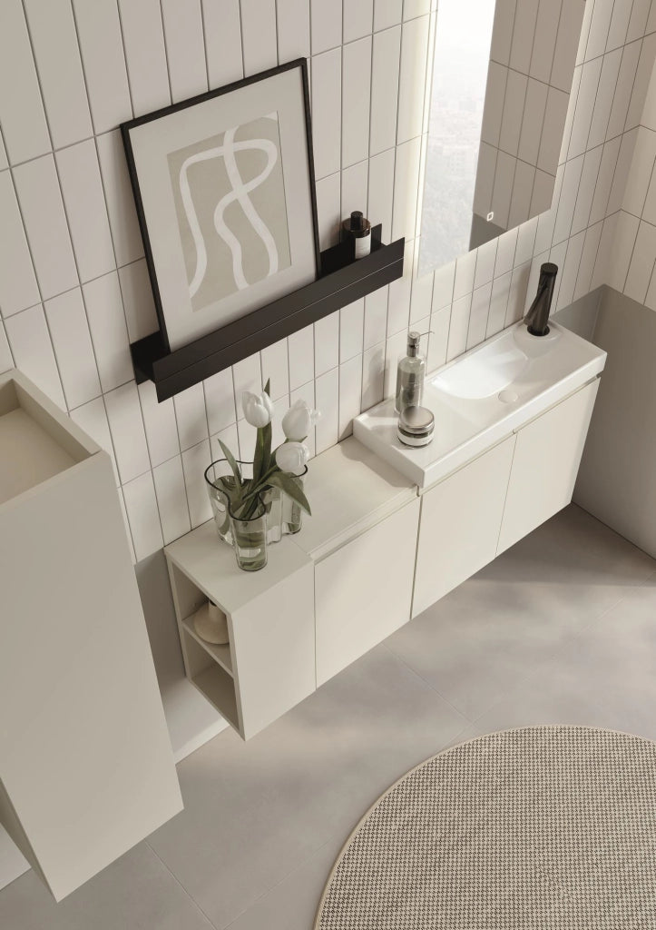 Mobile lavabo "Ferla 110" - 110 x 22 x 45 cm - Cashmere opaco
