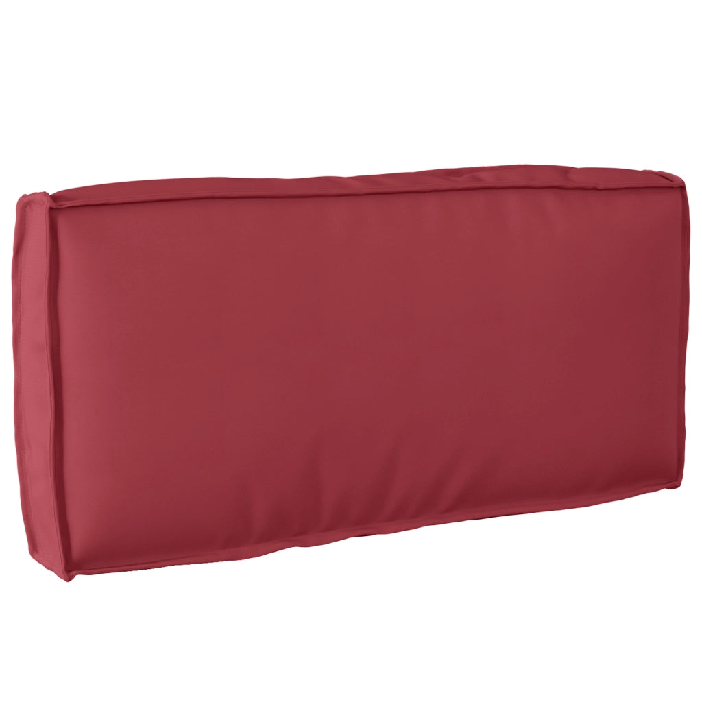 Cuscino per pallet per schienale rosso borgogna 80x40x12 cm tessuto Oxford