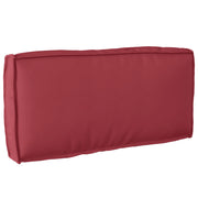 Cuscino per pallet per schienale rosso borgogna 80x40x12 cm tessuto Oxford