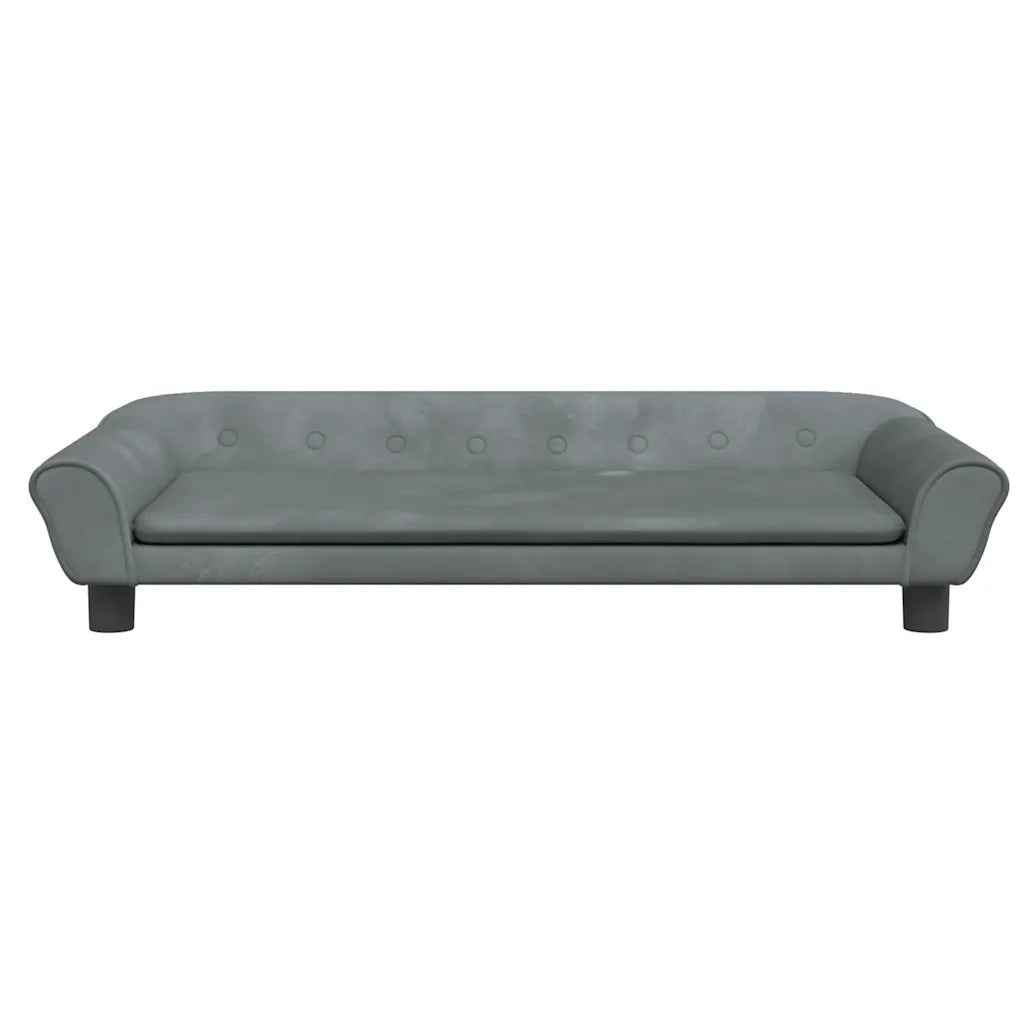 Divano per Bambini-Sofa-Divanetto Grigio Scuro 100x50x26 cm in Velluto