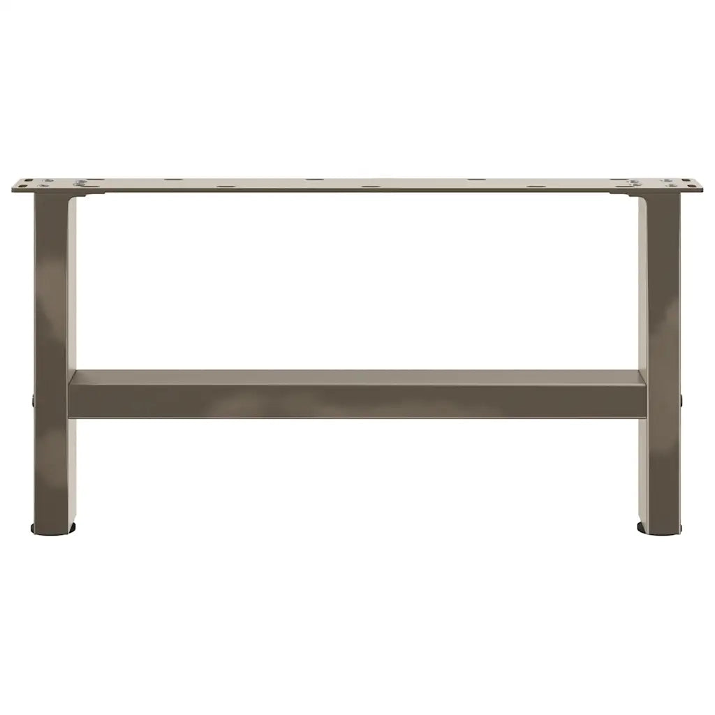 Gambe per Tavolino da Caffè in Acciaio Naturale 2 pz 60x(30-31) cm Acciaio 4013267