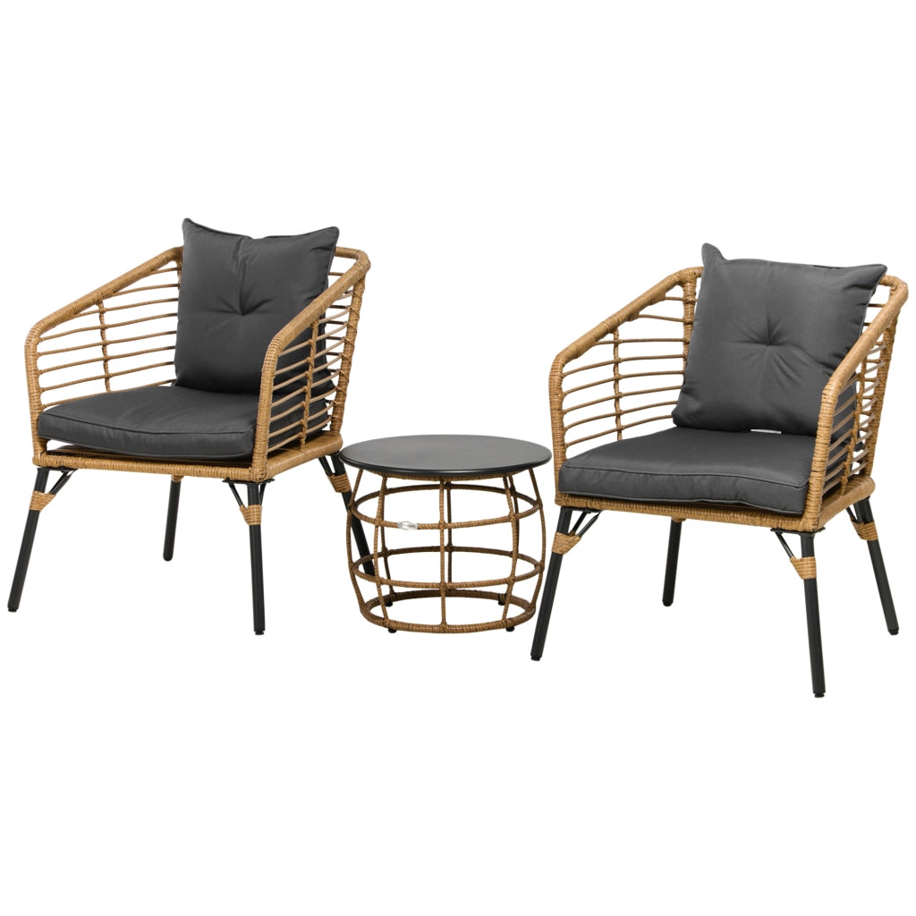 Set Bistrot 3 Pezzi ¨C zephmum ¨C Sedia 2 Pezzi Tavolino 1 Pezzo in Resina 62x65x78