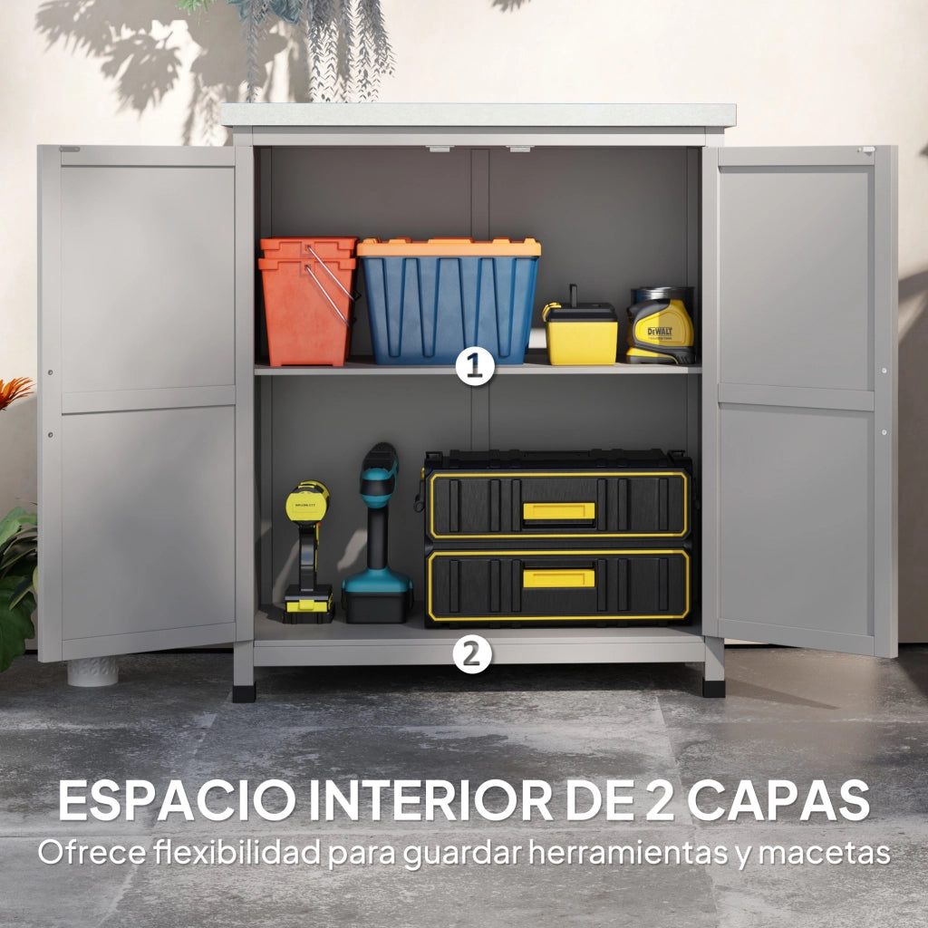 Casetta da giardino in legno ¨C zephmum ¨C 79x43x92 cm grigio