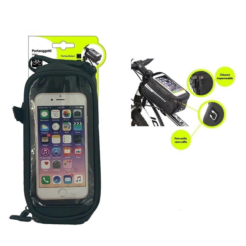 Trade Shop - Portacellulare Smartphone Oggetti Impermeabile Per Telaio Bici Bicicletta Xc2652 -