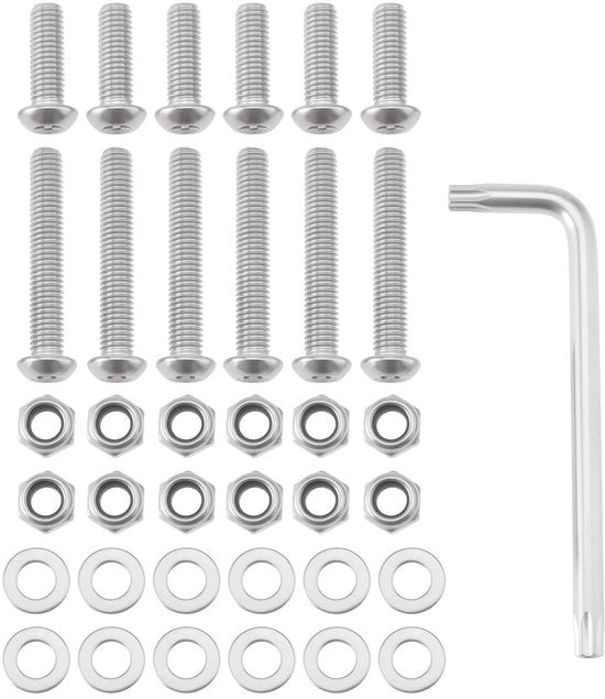 Set di attrezzi per sospensioni 37 pezzi - viti M8 - bulloni/ anelli - acciaio inossidabile - compatibile con Land Rover Defender - installazione facile - hardware per sospensioni