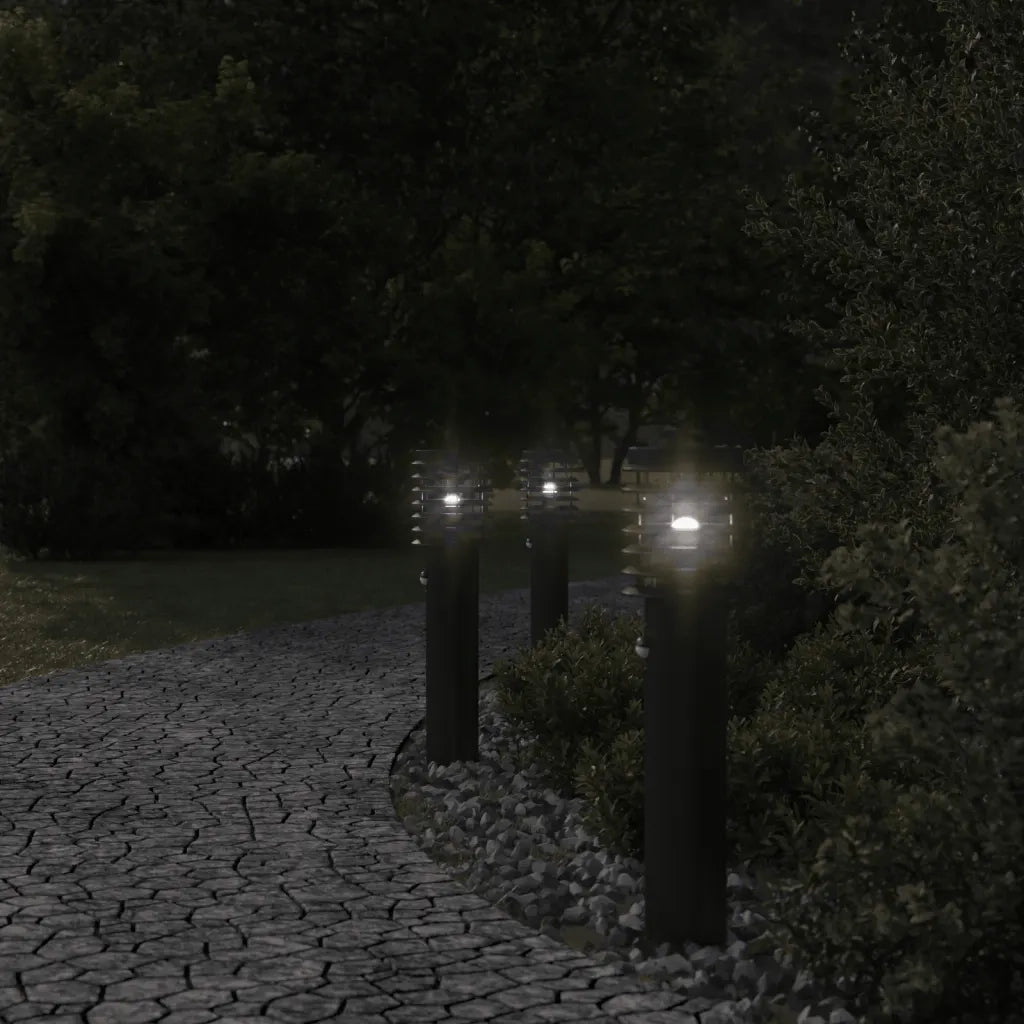 Lampada da Terra per Esterni Sensore Nera 60 cm in Acciaio CFW7483807