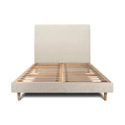 Letto 150x200 cm con testata imbottita - Tessuto Tela opaca