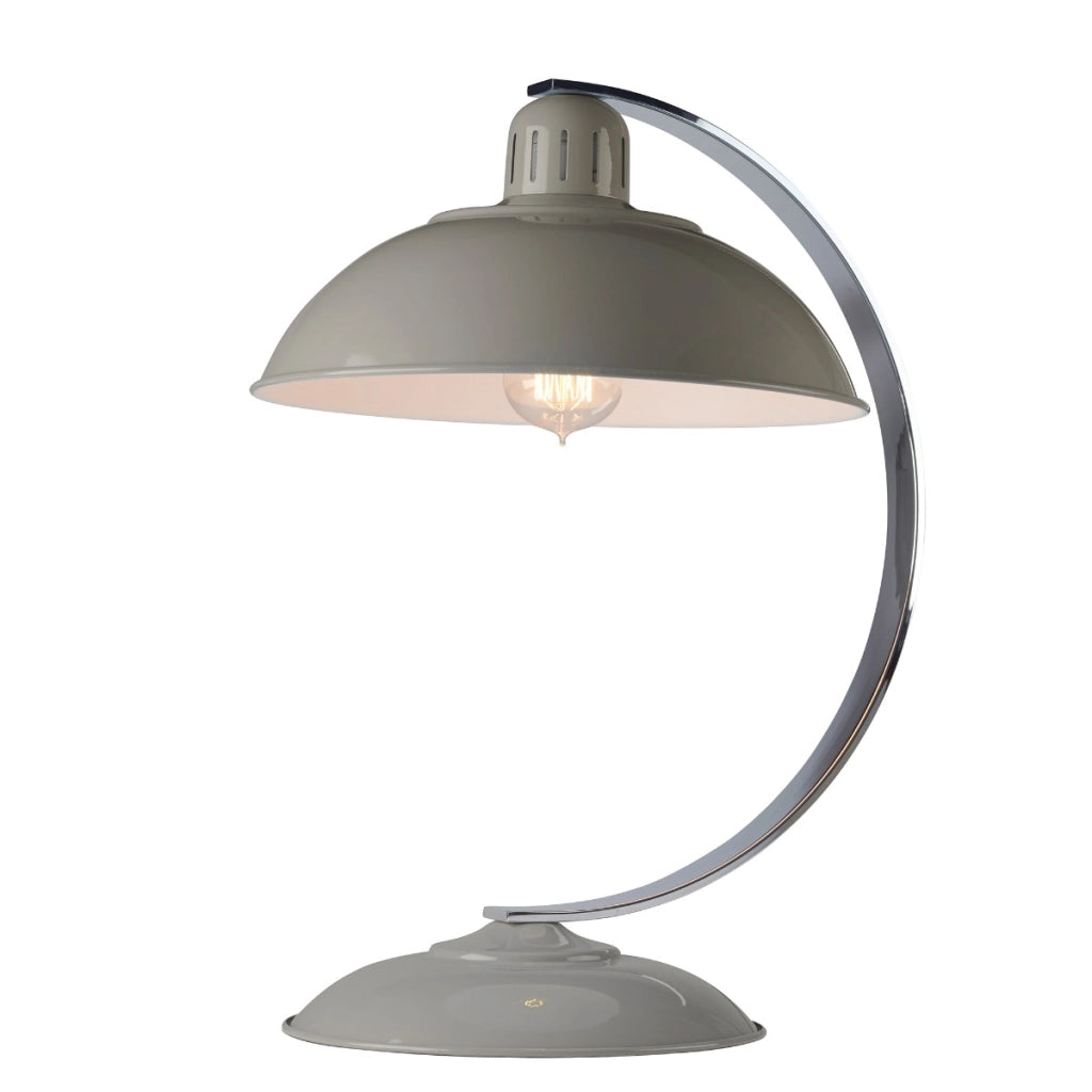 Lampada da tavolo retro Franklin grigio/cromo E27 60W Elstead