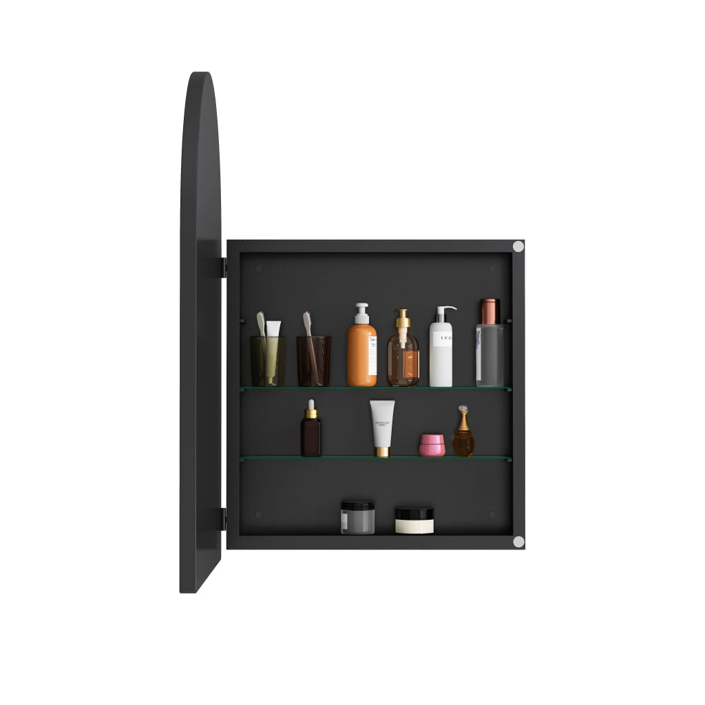 MOBILE SPECCHIERA AD ARCO 101x72x18,5 cm METALLO NERO