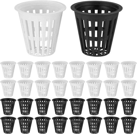 Set di contenitori per idrocoltura nero-bianco 50 pezzi - contenitori per idrocoltura