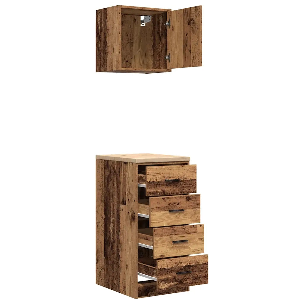 Armadi da Garage 2 pz Legno Antico in Legno Multistrato CFW4227228
