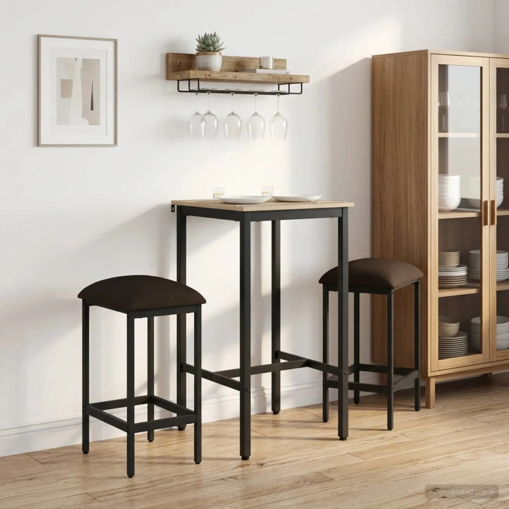 Sgabello da bar 2 pcs Tortora 40 x 32 x 74 cm 8006178