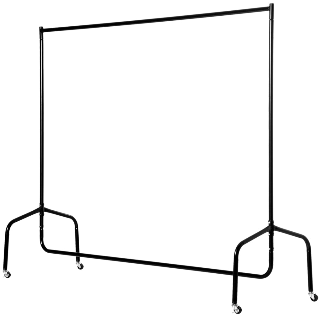 Appendiabiti Attaccapanni in Metallo con Rotelle ¨C zephmum ¨C Nero, 150x60x170cm