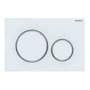 PLACCA DI COMANDO SIGMA20 DOPPIO TASTO  BIANCO CROMO GEBERIT