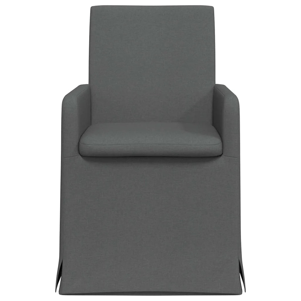 Sedie da pranzo 2 pcs Grigio scuro 57 x 67 x 95 cm Tessuto 42017904