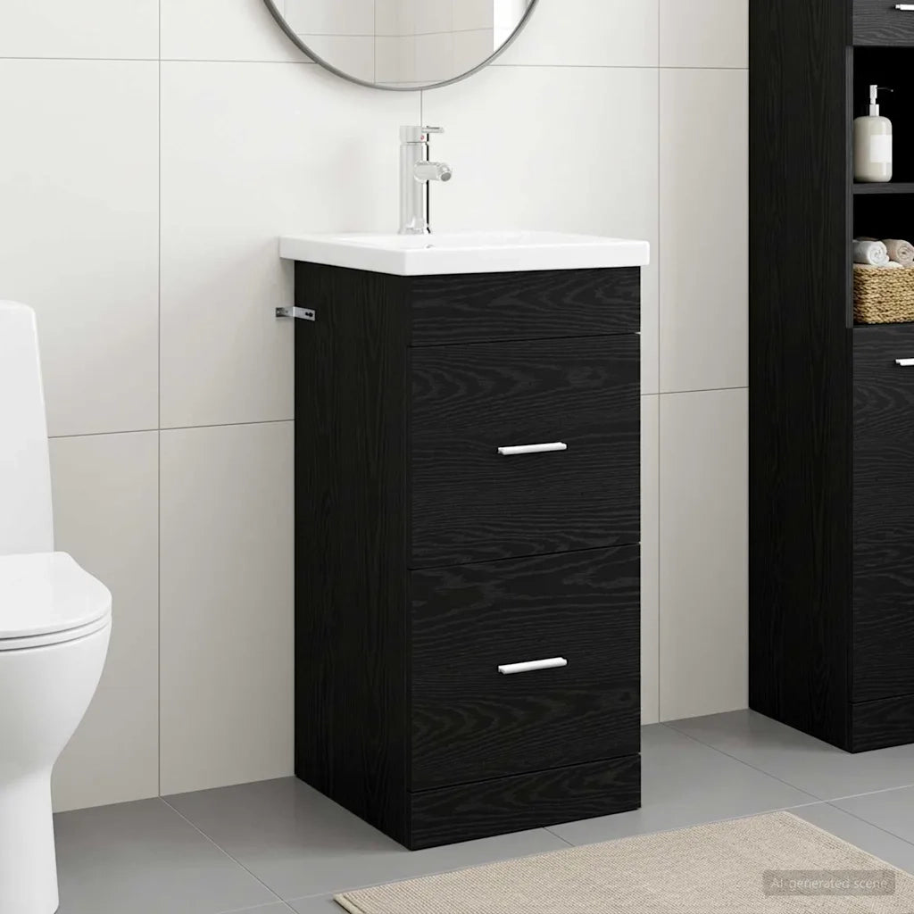 Mobile da bagno con lavabo Rovere Nero 42 x 40 x 84,5 cm 890697