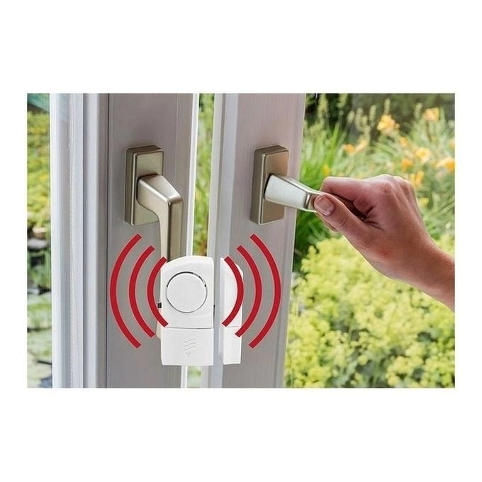 Olympia TF 400 Sensore Porta Finestra Set 4 Pezzi Allarme 90 dB Contatto Magnetico Batteria colore Bianco