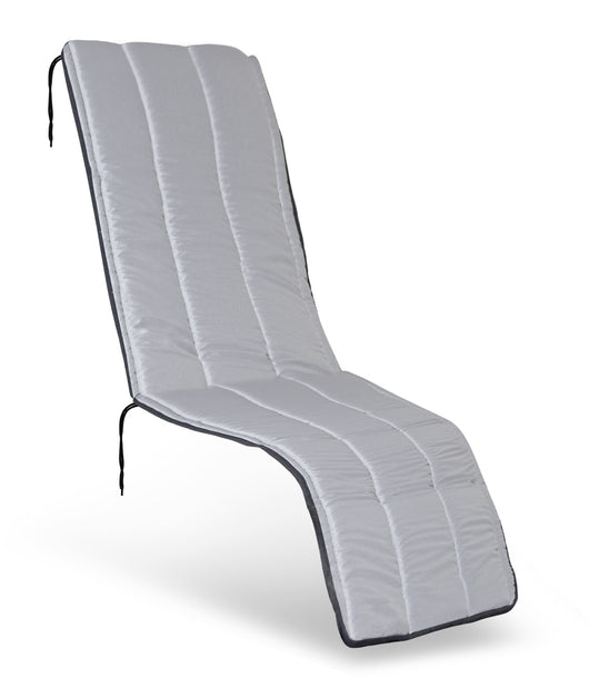 Cuscino per sdraio trapuntato in schiuma AIO FACTORY 165x50 cm, impermeabile, grigio scuro