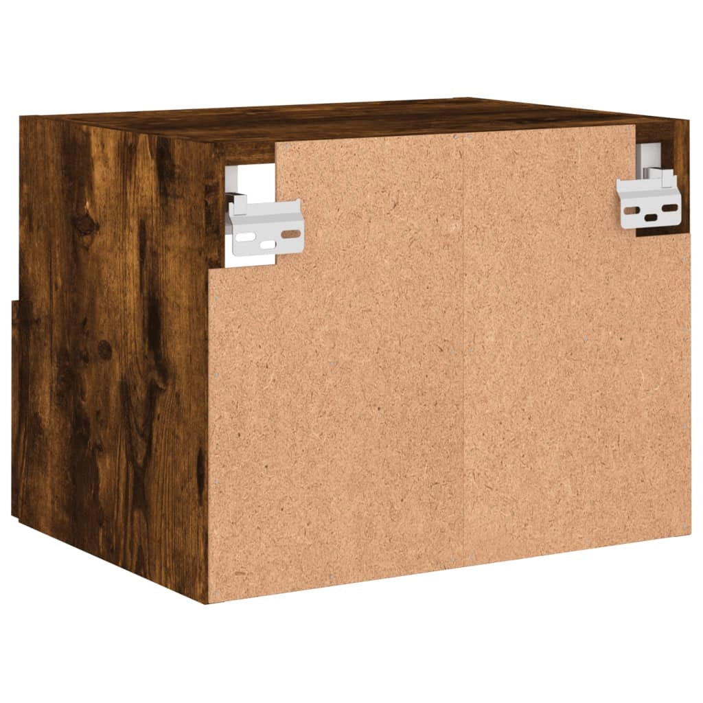 Mobile TV multimediale da parete mensola TV credenza TV per sala da pranzo soggiorno camera da letto 2 pezzi rovere affumicato 40 x 30 x 30 cm legno ingegnerizzato marrone 02_0028981