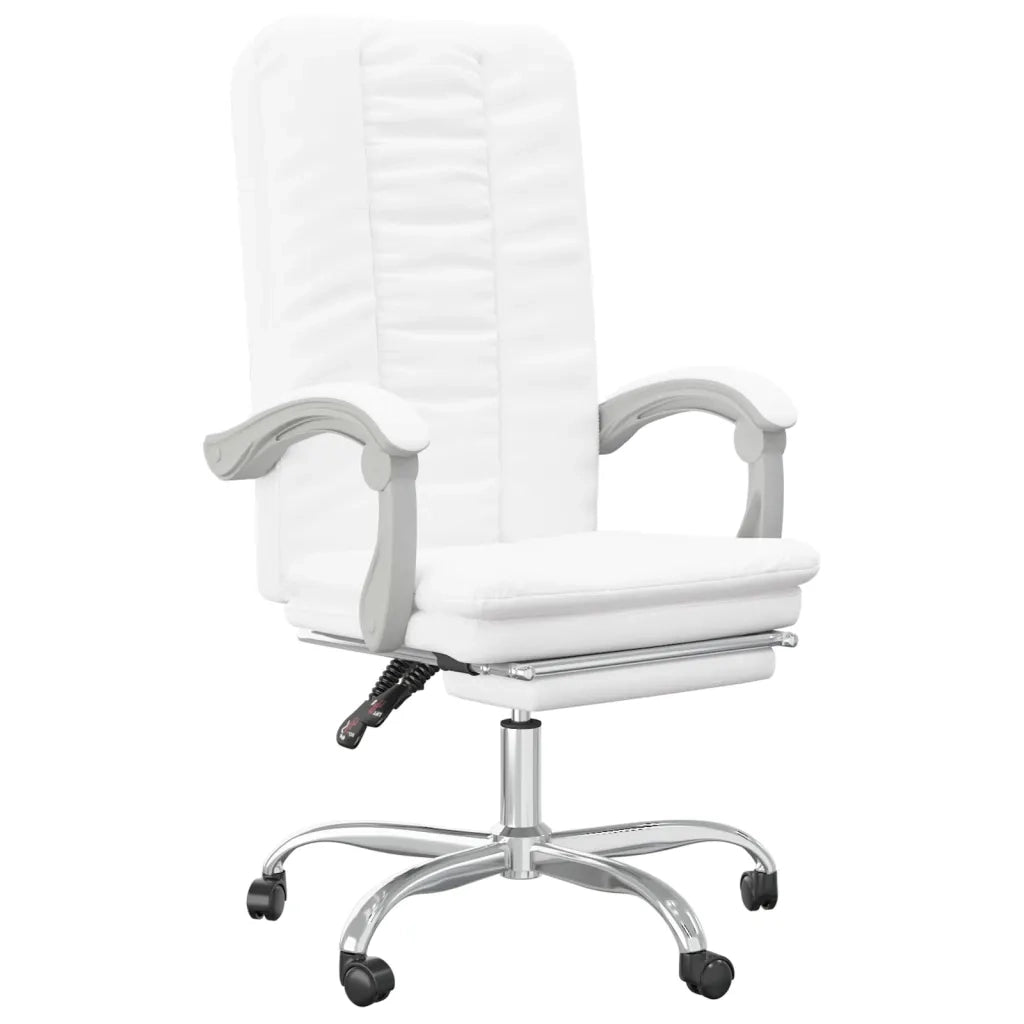 Poltrona da Ufficio Reclinabile Bianca in Similpelle cod mxl 26949