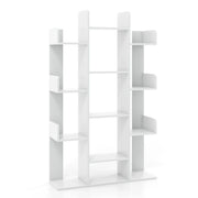 Libreria a forma di albero 86 x 24,5 x 141 cm contenitore stabile e aperto design elegante in legno bianco 20_0015267