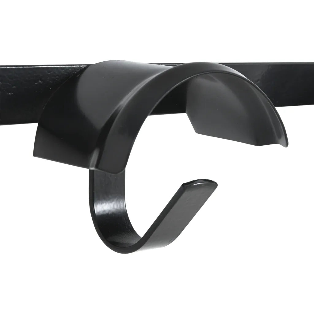 Supporto Briglie per 5 Briglie con 5 Ganci Nero in Ferro