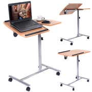 Tavolino pieghevole multiuso con regolazione dell'altezza 64 x 45 x 71-93 cm MDF noce 20_0020848
