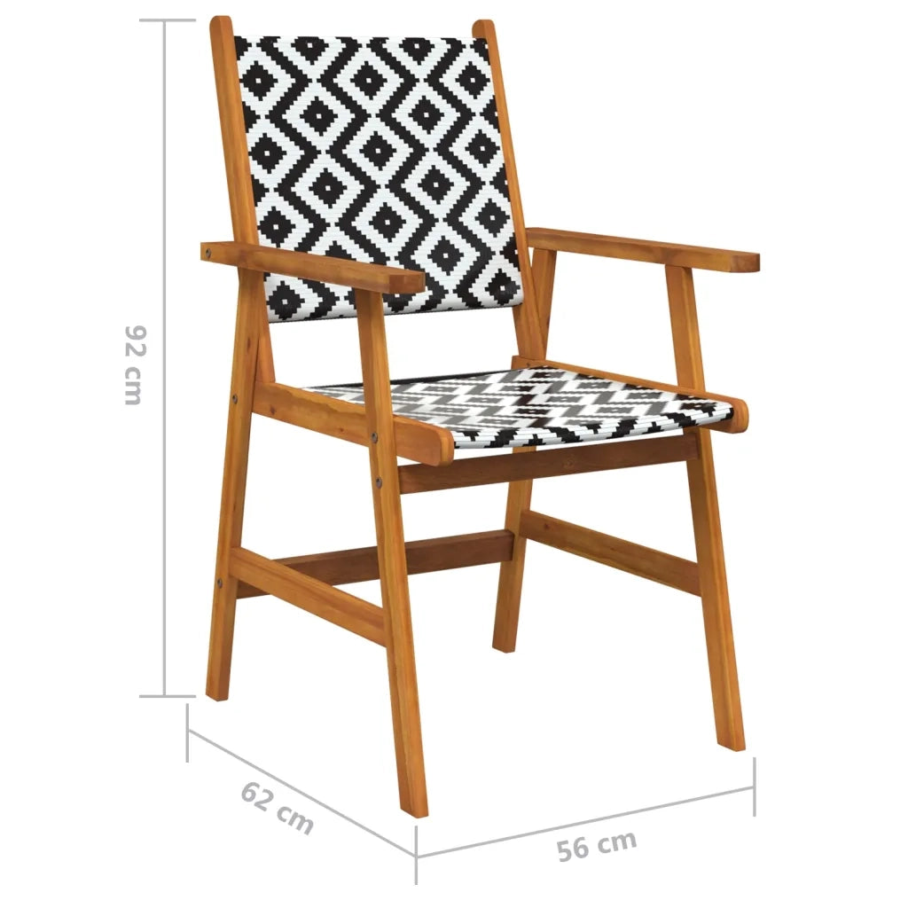 Sedie da Giardino 2 pz in Legno Massello d'Acacia 316249