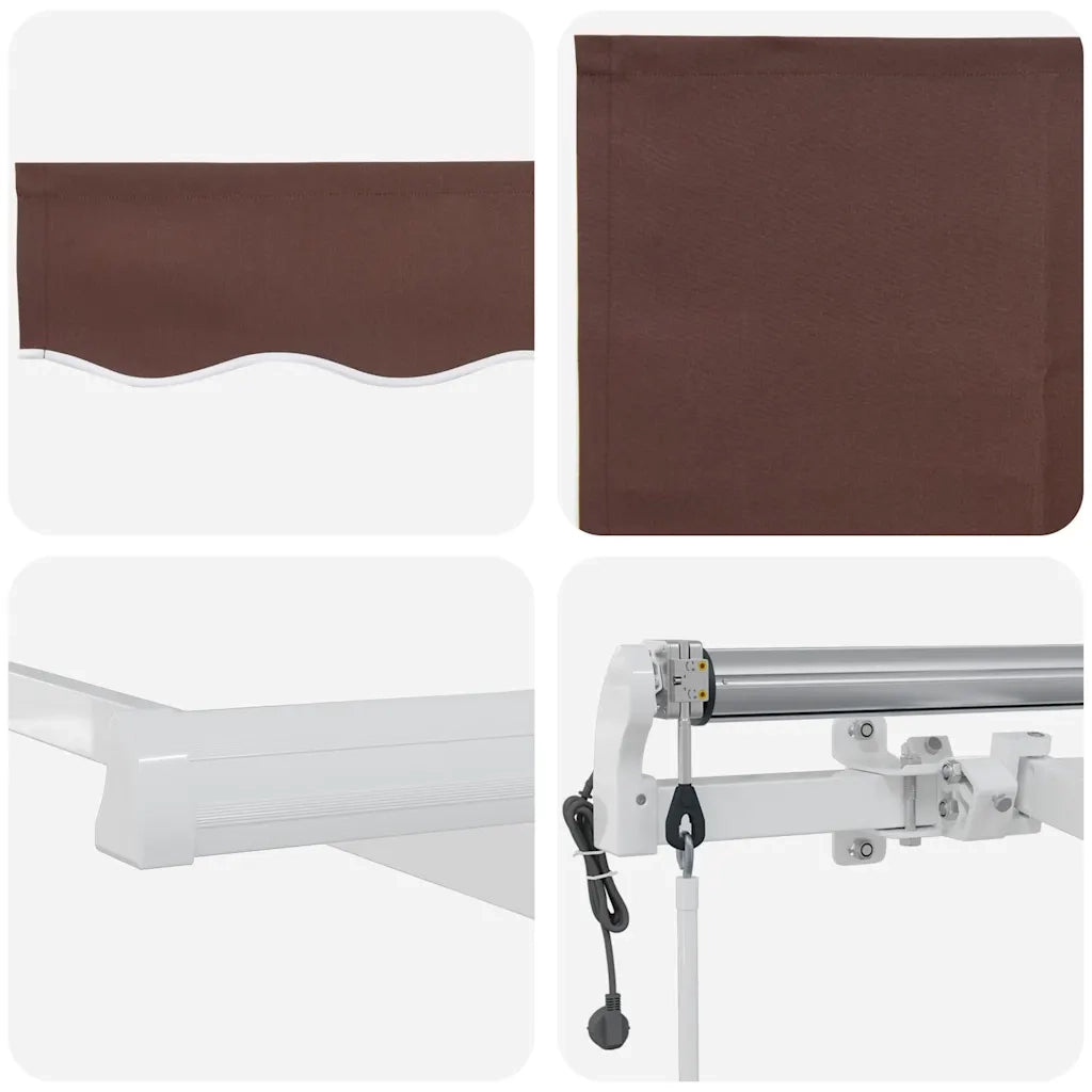Tenda da Sole Retrattile Automatica Marrone 450x300 cm 3310212