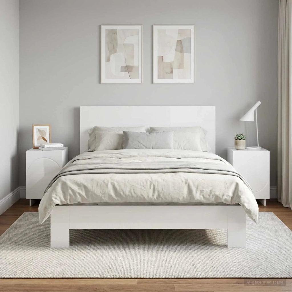 Armadio da Notte 2 pcs Bianco Lucido 33,5 x 34,5 x 50 cm 8011414