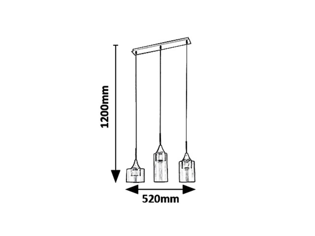 Lampada sospensione moderna LED 15W cromo Candice Rabalux
