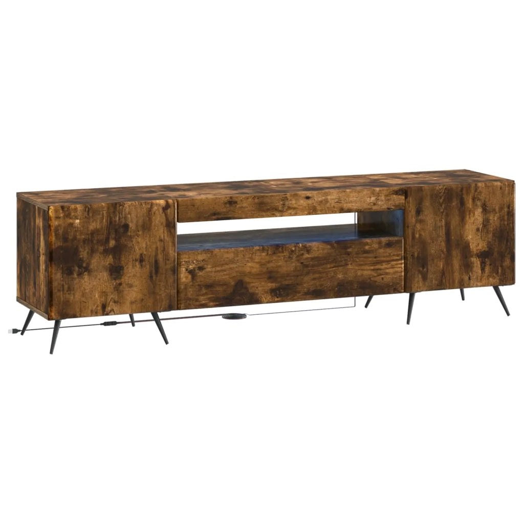 Mobile TV LED Rovere Fumo Legno ingegnerizzato 897570