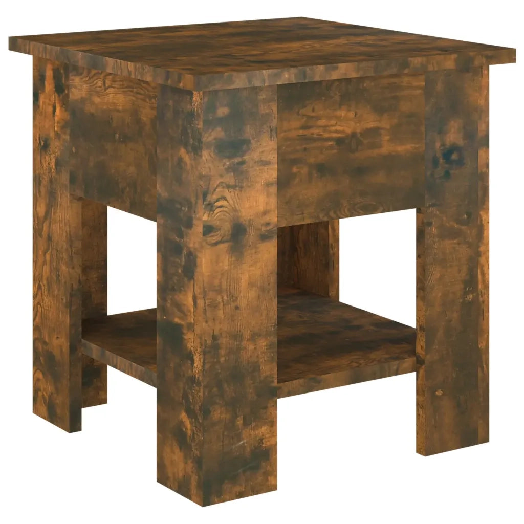 Tavolino da Salotto-Tavolino da soggiorno-Tavolo Rovere Fumo 40x40x42 cm Legno Multistrato