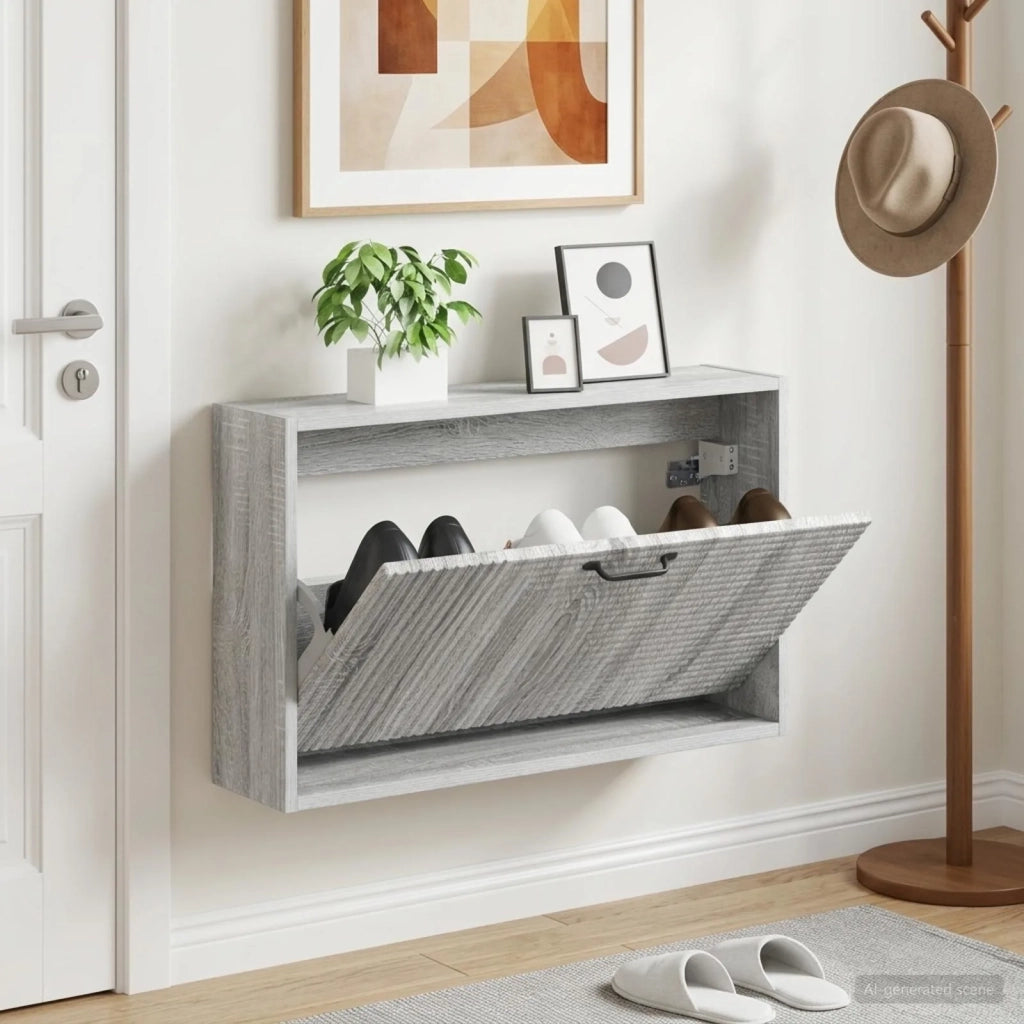 Mobiletto per Scarpe da Muro HAARLEM 71 x 17 x 43 cm 896851