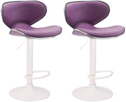 Set 2x Sgabelli LAS VEGAS V2 in similpelle viola,bianco