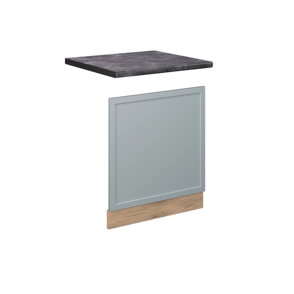 Pannello frontale Fame-Line Blu-grigio chiaro/Rovere dorato 60 cm, PL Antracite Vicco