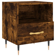 Comodino | Armadio da Notte | Mobiletto da notte Rovere Fumo 40x35x47,5 cm in Legno Multistrato